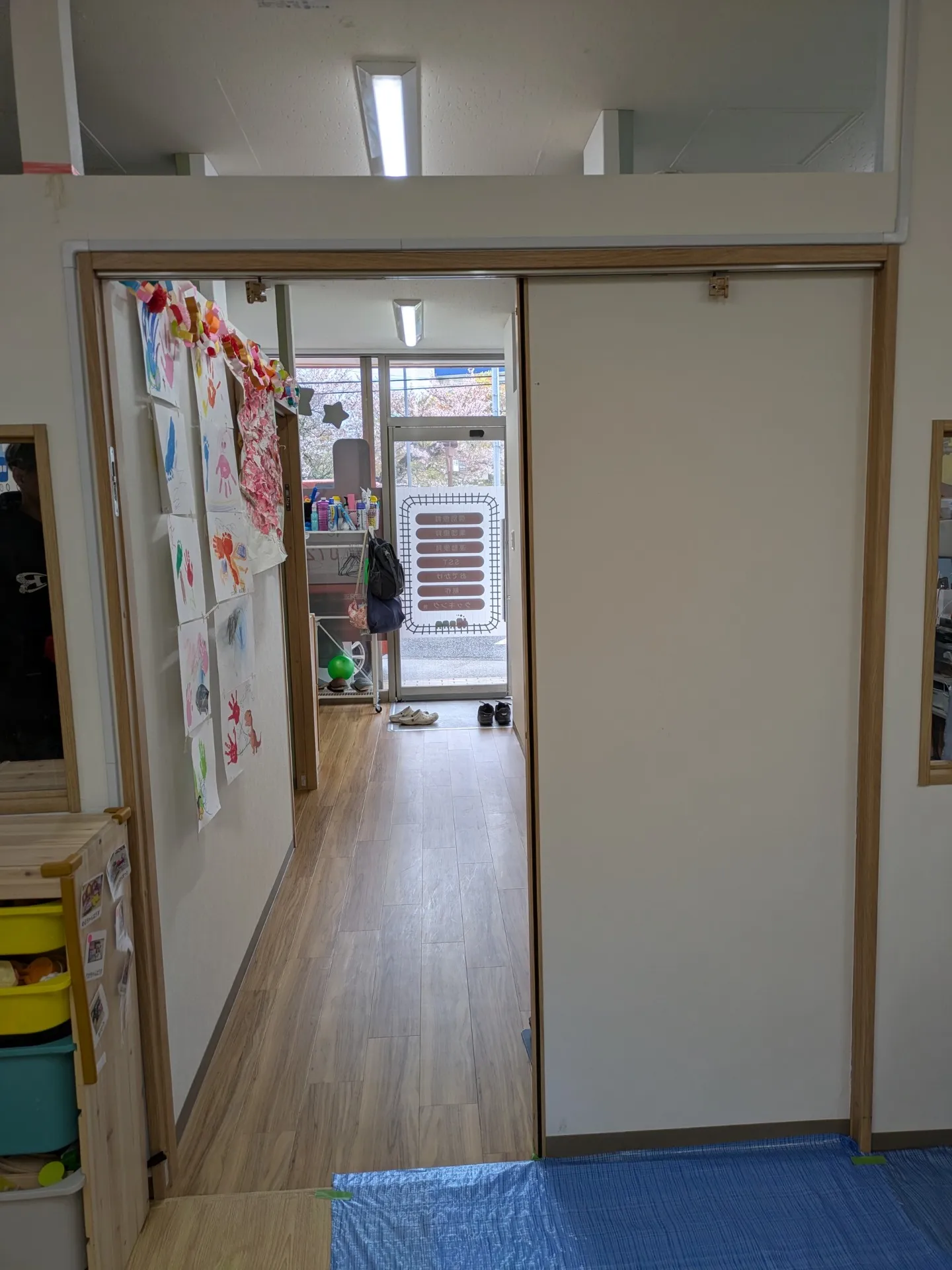 室内片引き戸の引込壁補強工事事例